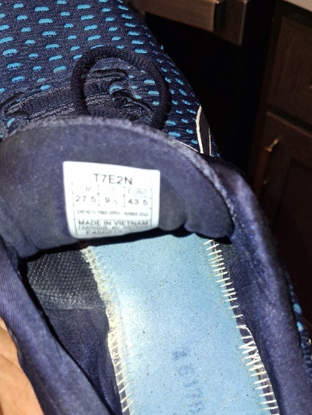 ASICS Men's Navy and Black Athletic Running Shoes - Picture 9 of 9